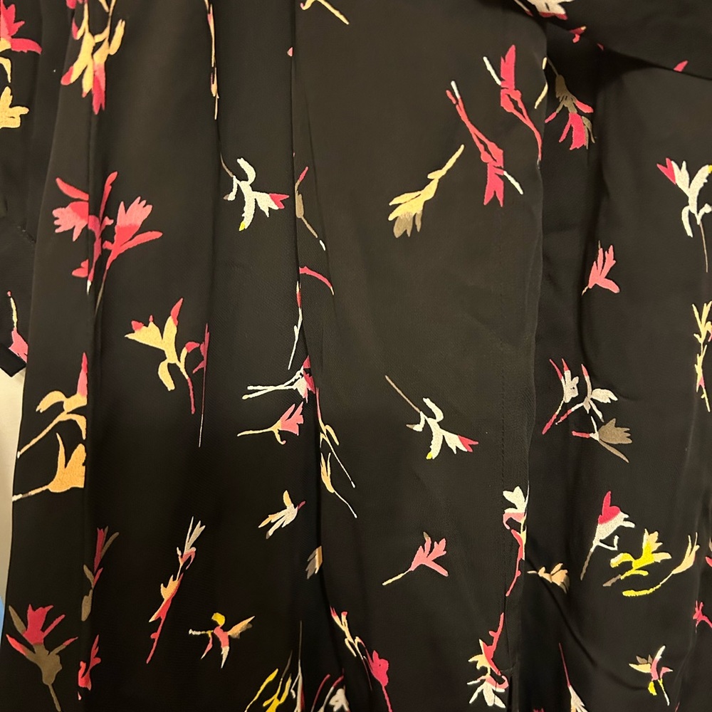 French Connection Patterned Black Long Sleeve Dre… - image 5